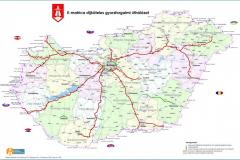 Mapa zpoplatněných úseků Maďarsko 2021
