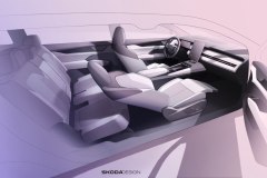 Škoda Peaq interior sketch 2026