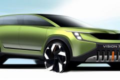 Škoda Vision 7S skica exteriéru 2022
