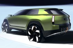 Škoda Vision 7S skica exteriéru 2022
