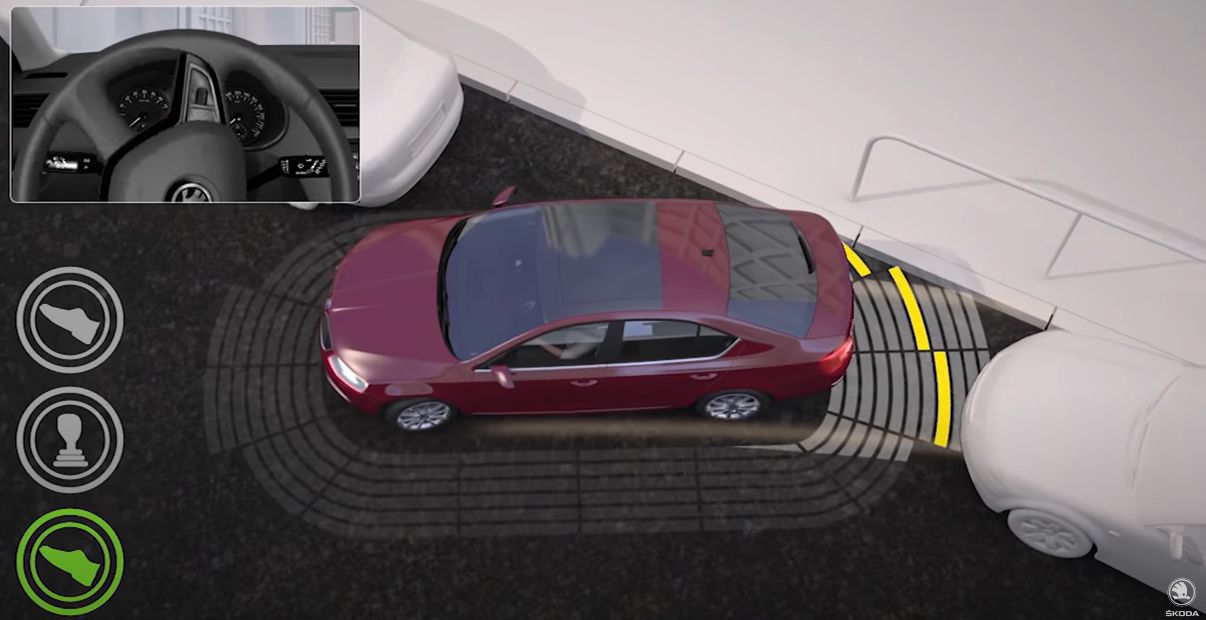 Podélné parkování: Ilustrace