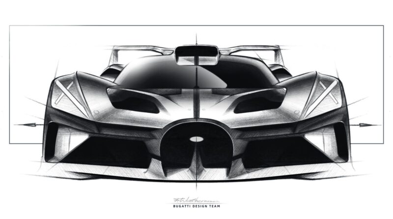 Bugatti Bolide nákres