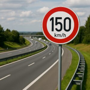 Rychlostní značka 150 km/h AI